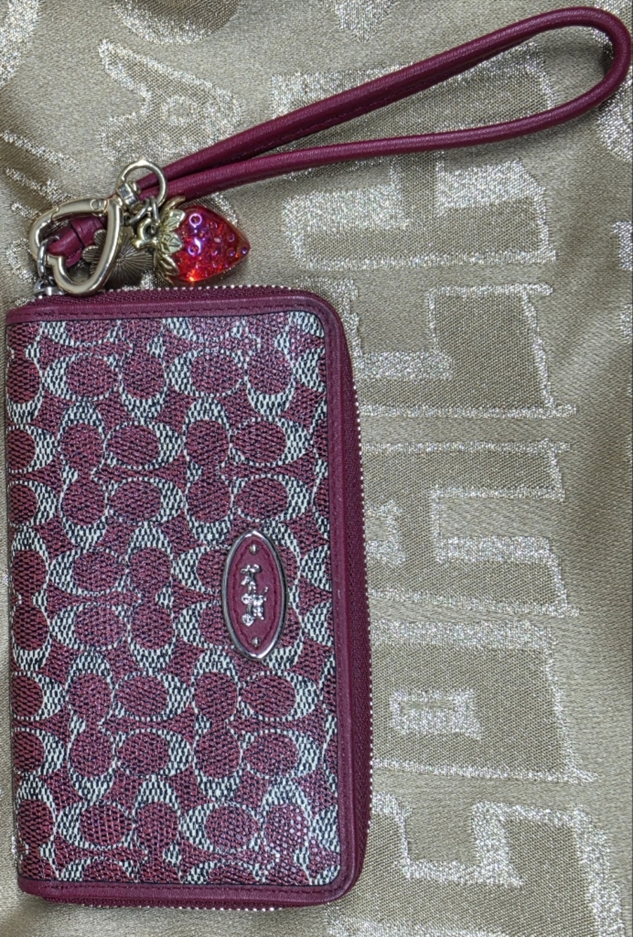 Coach Signature Jacquard Card Wallet NWOT
